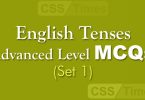 English Tenses MCQs Advanced Level (Set 1)