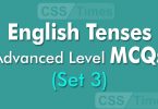 English Tenses Advanced Level MCQs (Set 3) for competitive exams