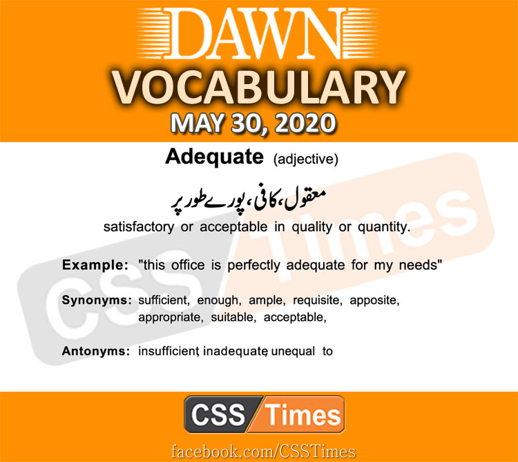Daily DAWN News Vocabulary