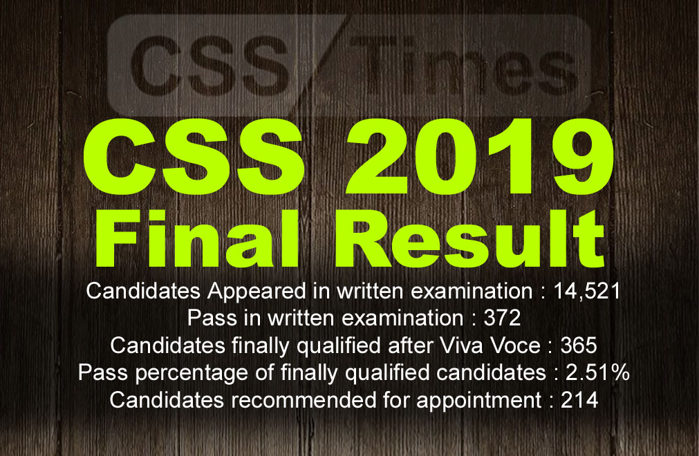 CSS 2019 Final REsult