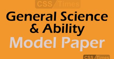 General Science & Ability Model Paper