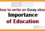 How to write an Essay about the Importance of Education