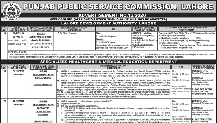 PPSC Complete Advertisement