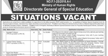 Situations Vacant in eduation