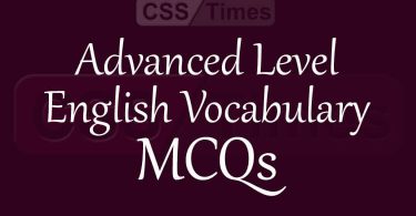 Advanced Level English Vocabulary MCQs