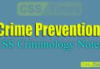 Crime Prevention | CSS Criminology Notes