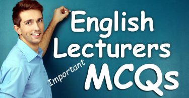 Important MCQs from PPSC English Lecturers Past Papers (Set-I)