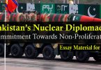 Pakistan’s Nuclear Diplomacy: Commitment Towards Non-Proliferation | Essay Material