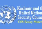 Kashmir and the United Nations Security Council | CSS Essay Material