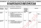 Situations Vacant in Pakistan Information Commission, Government of Pakistan