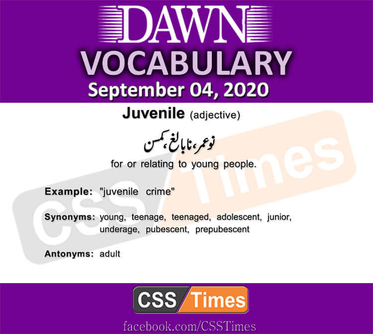 Daily DAWN News Vocabulary with Urdu Meaning (04 September 2020)