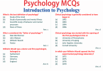 Psychology MCQs (Introduction to Psychology)