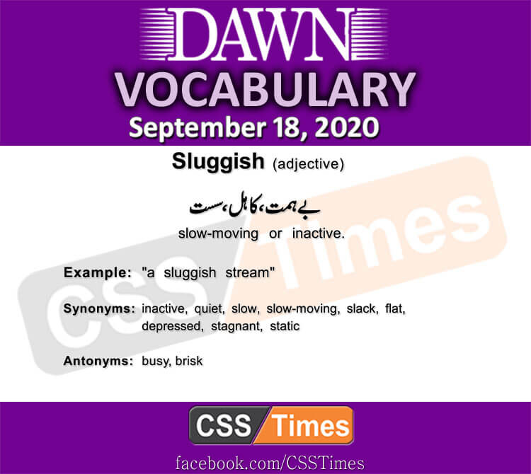 Daily DAWN News Vocabulary with Urdu Meaning (18 September 2020)