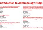 Introduction to Anthropology MCQs for CSS (Set-II)