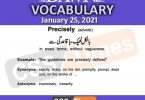 Daily DAWN News Vocabulary with Urdu Meaning (25 January 2021)