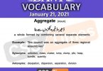 Daily DAWN News Vocabulary with Urdu Meaning (21 January 2021)