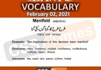 Daily DAWN News Vocabulary with Urdu Meaning (02 February 2021)