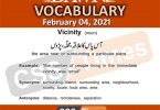 Daily DAWN News Vocabulary with Urdu Meaning (04 February 2021)