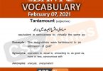 Daily DAWN News Vocabulary with Urdu Meaning (07 February 2021)