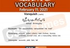 Daily DAWN News Vocabulary with Urdu Meaning (11 February 2021)
