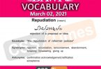 Daily DAWN News Vocabulary with Urdu Meaning (02 March 2021)