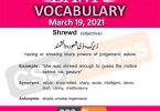 Daily DAWN News Vocabulary with Urdu Meaning (19 March 2021)