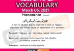 Daily DAWN News Vocabulary with Urdu Meaning (06 March 2021)