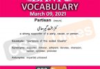 Daily DAWN News Vocabulary with Urdu Meaning (09 March 2021)