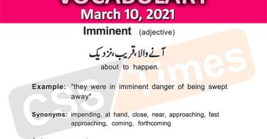 Daily DAWN News Vocabulary with Urdu Meaning (10 March 2021)