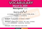 Daily DAWN News Vocabulary with Urdu Meaning (12 March 2021)