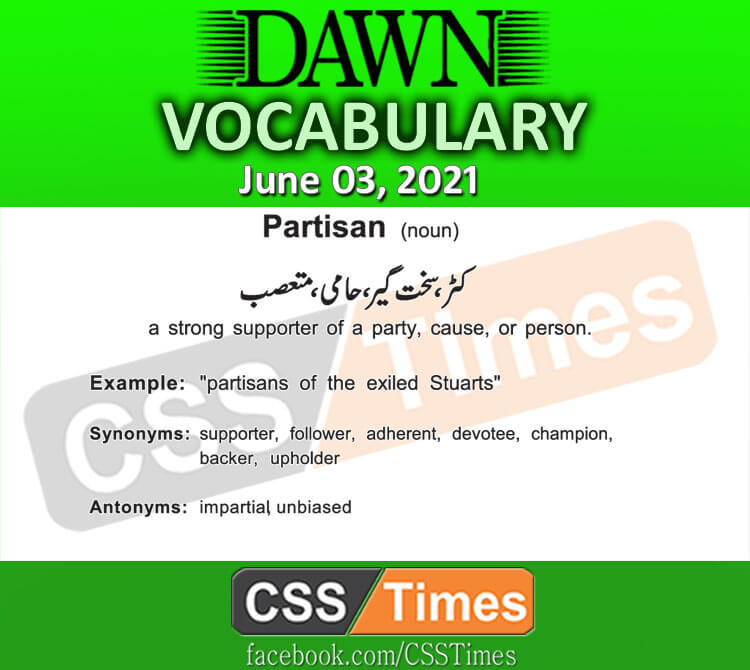 Daily DAWN News Vocabulary with Urdu Meaning (03 November 2021)