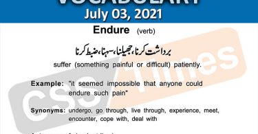 Daily DAWN News Vocabulary with Urdu Meaning (03 July 2021)