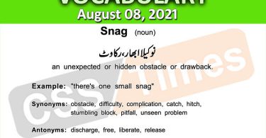 Daily DAWN News Vocabulary with Urdu Meaning (08 August 2021)