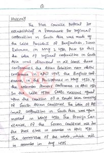 SAARC Hand Written Notes