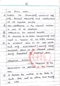 SAARC Hand Written Notes