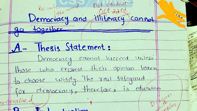 Essay on Democracy and Illiteracy Cannot go Together