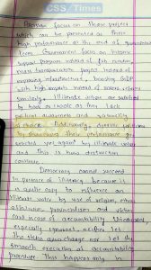 Democracy and Illiteracy Cannot go Together