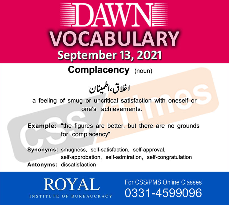 Daily DAWN News Vocabulary with Urdu Meaning (13 September 2021)