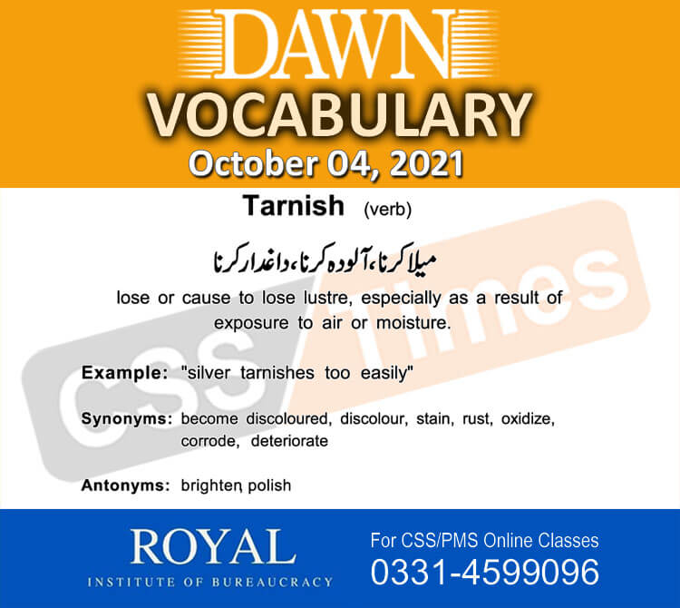 Daily DAWN News Vocabulary with Urdu Meaning (04 October 2021)
