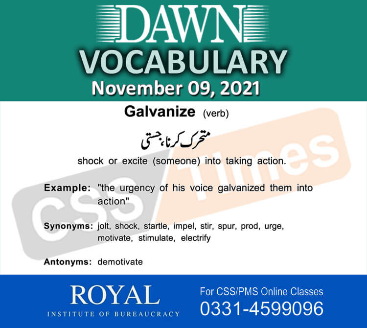 Daily DAWN News Vocabulary with Urdu Meaning (09 November 2021)