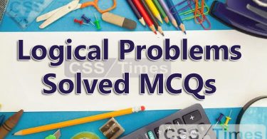 Logical Problems MCQs for all type of Competitive Exams (Set-I)