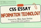 CSS ESSAY on “Information Technology”