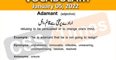 Daily DAWN News Vocabulary with Urdu Meaning (05 January 2022)