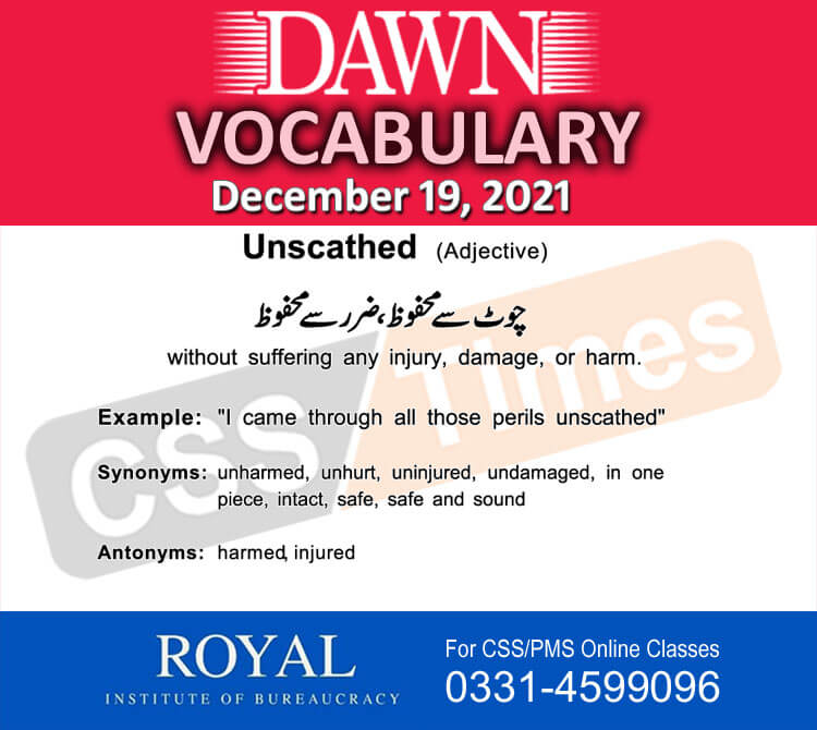 Daily DAWN News Vocabulary with Urdu Meaning (19 December 2021)