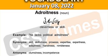 Daily DAWN News Vocabulary with Urdu Meaning (08 January 2022)