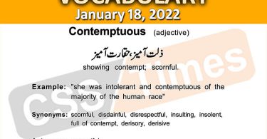 Daily DAWN News Vocabulary with Urdu Meaning (18 January 2022)