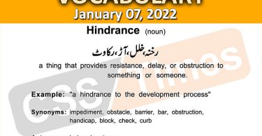 Daily DAWN News Vocabulary with Urdu Meaning (07 January 2022)