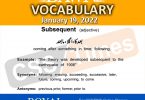 Daily English Vocabulary, Dawn Newspaper Vocabulary for CSS, Dawn Vocabulary for CSS