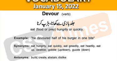 Daily DAWN News Vocabulary with Urdu Meaning (15 January 2022)