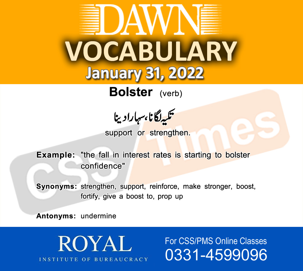 Daily DAWN News Vocabulary with Urdu Meaning (31January 2022)